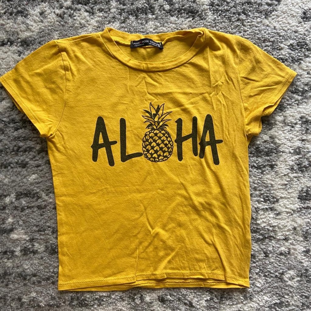 Hawaiian Aloha Yellow Tee